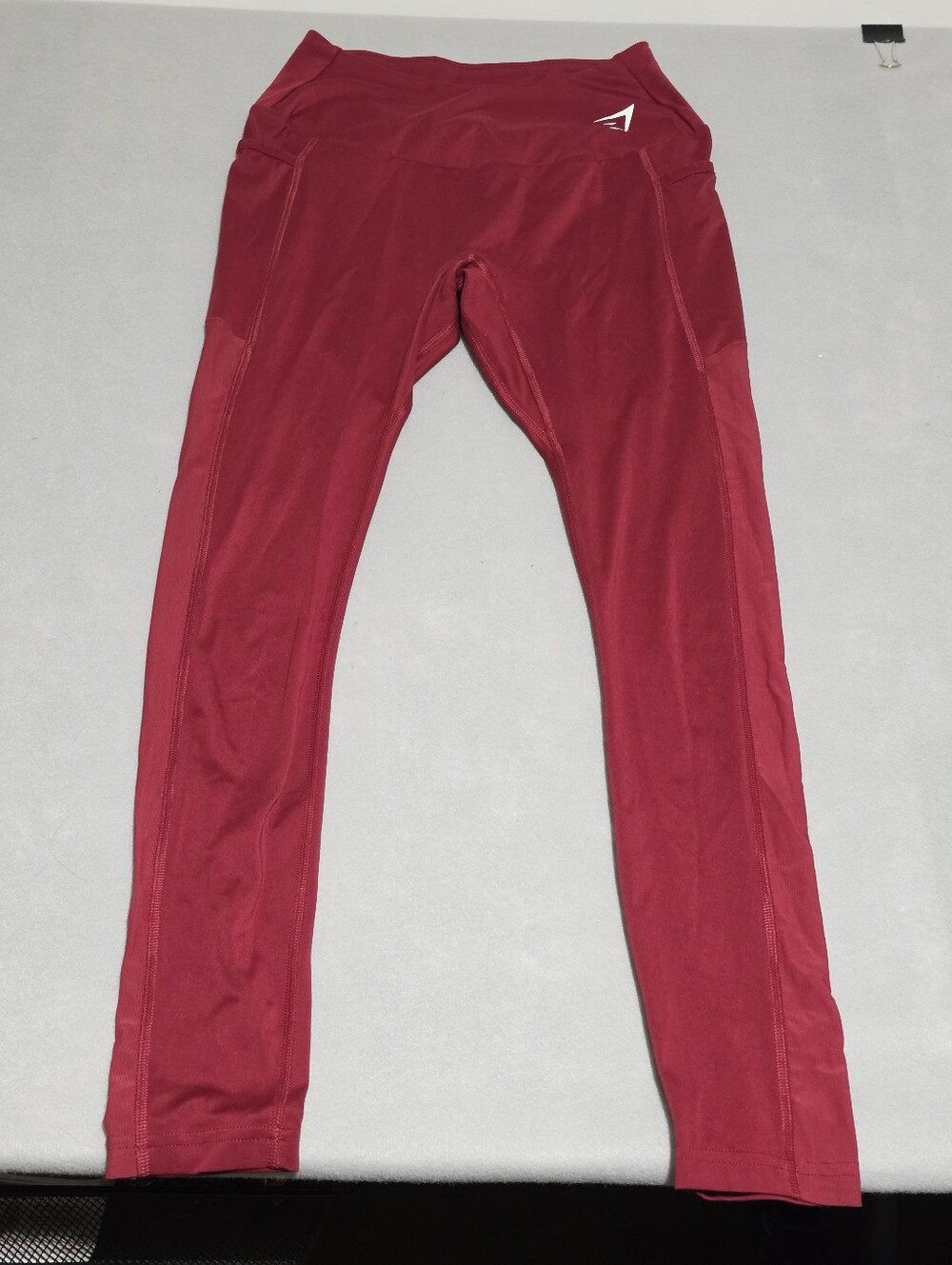 Gymshark Burgundy High Waist Mesh Pocket Leggings Size S